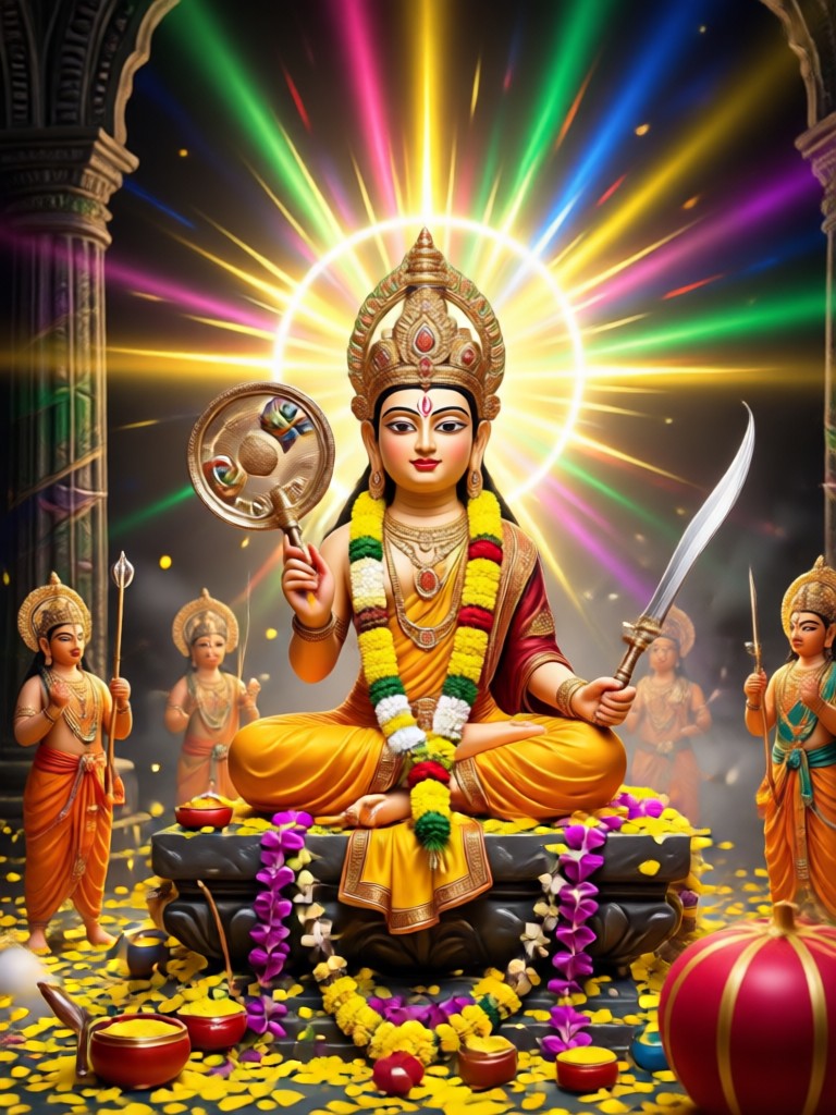 भगवान शिव के साथ AI जनित सर्प आभूषण क्लोज-अप