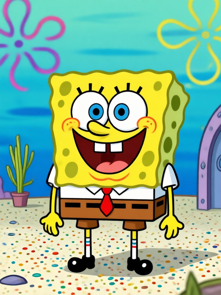 Imagination SpongeBob rainbow scene