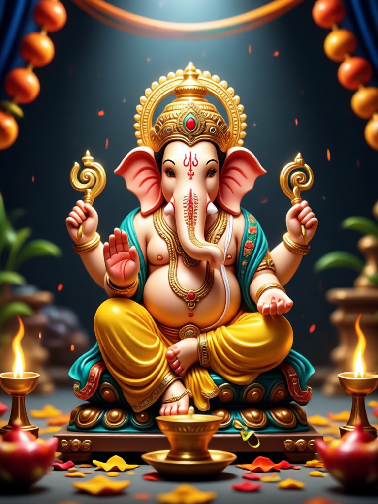 Animated Ganesh Chaturthi AI video preview