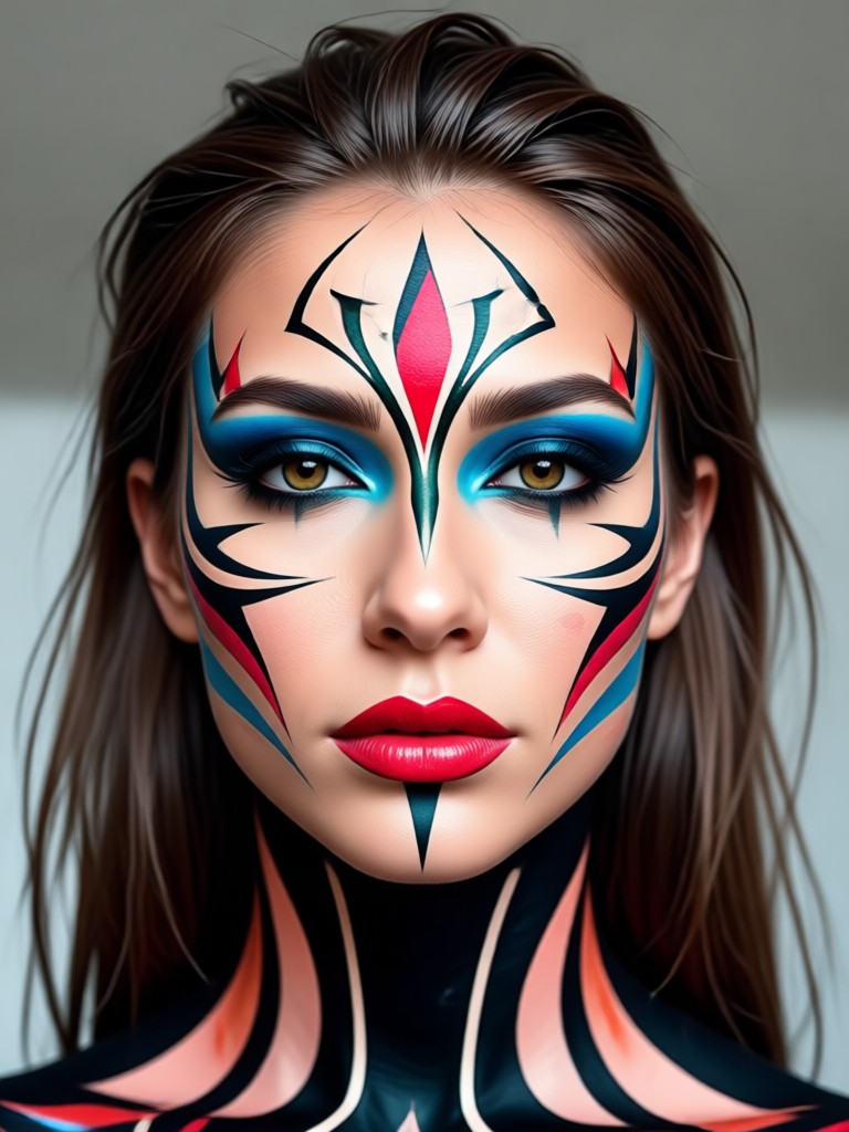 Studio-Lighting Body-Art Mädchen-Umwandlung