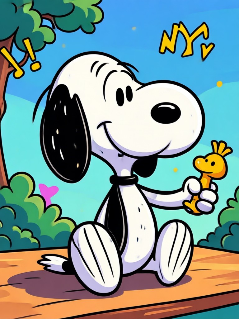 Lustiger KI-Comic-Hundefilter auf Gruppenfoto