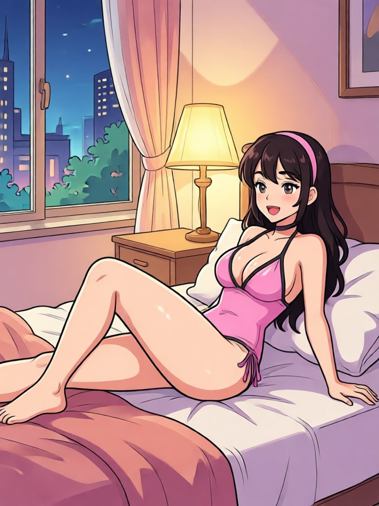 painterly nude cartoon portrait sample