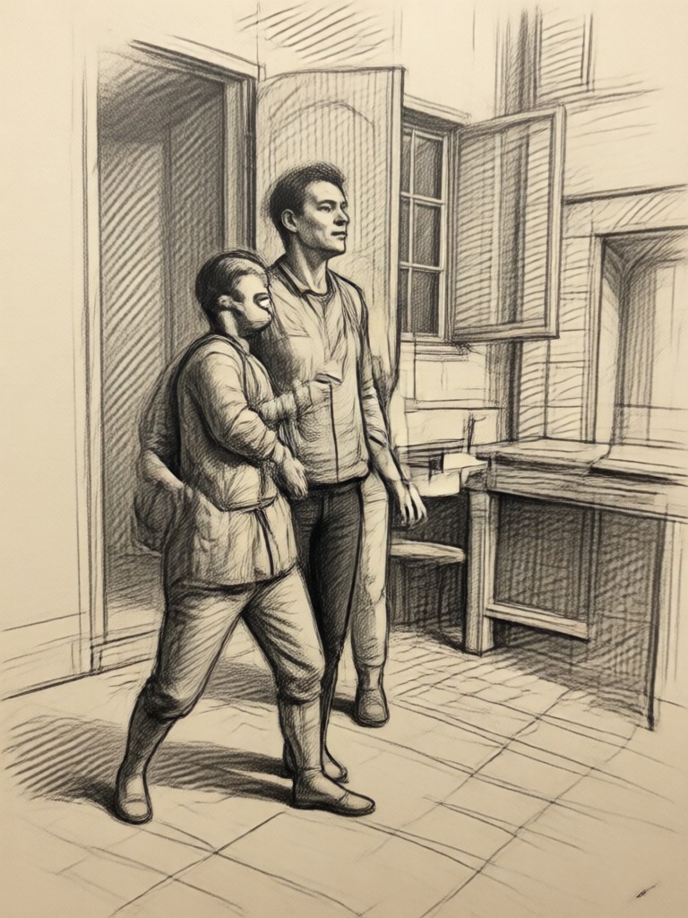 Cross hatching pencil art example