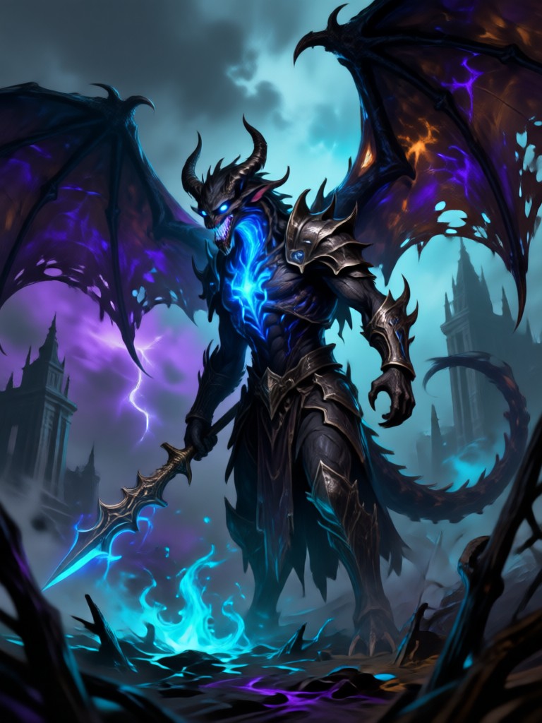 Concept art for a dark fantasy video game character