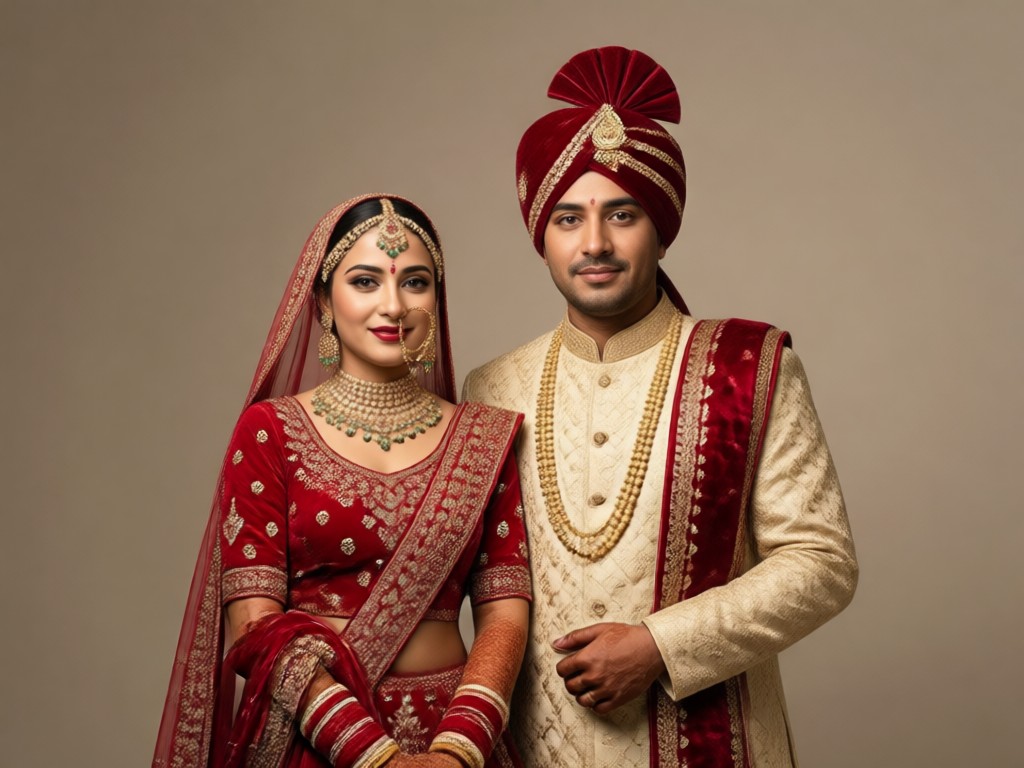 एक टैप से लहंगा शेरवानी कपल फोटो जनरेटर बनाएं