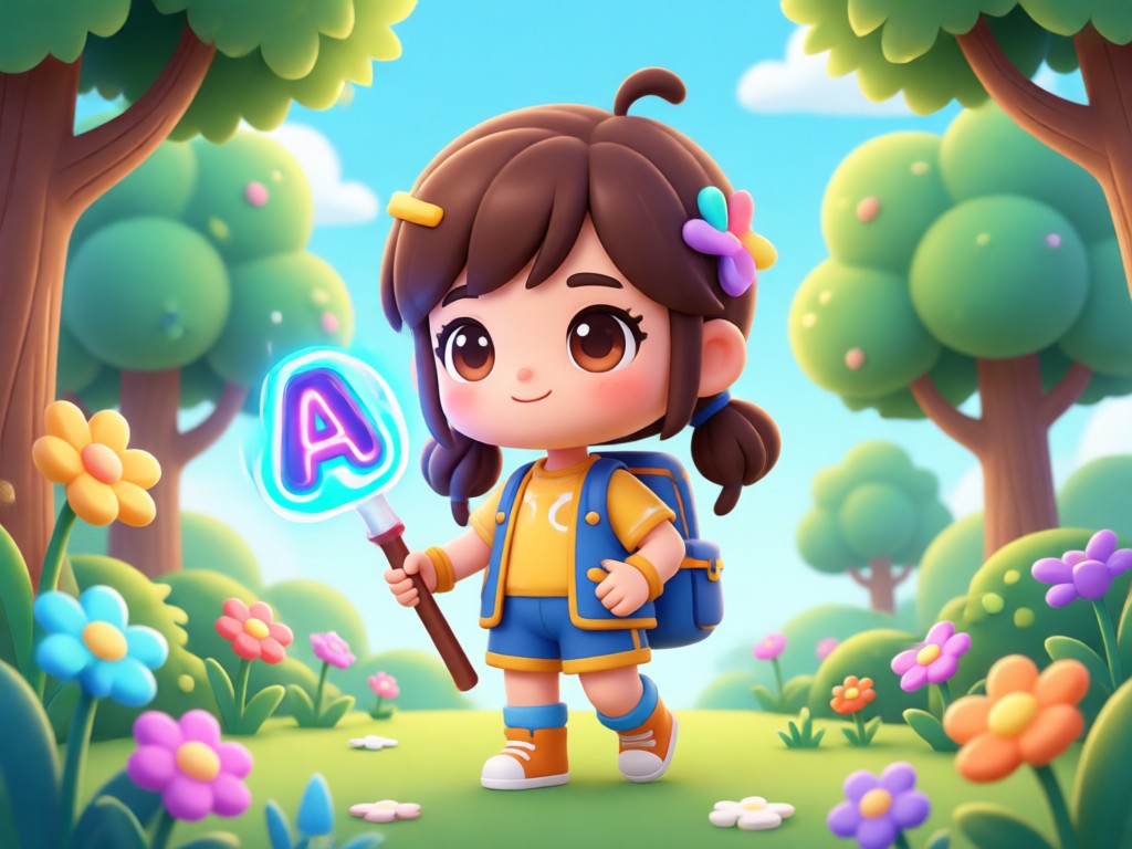Mobil-App-Oberfläche für 3D-Chibi-Fotoeditor