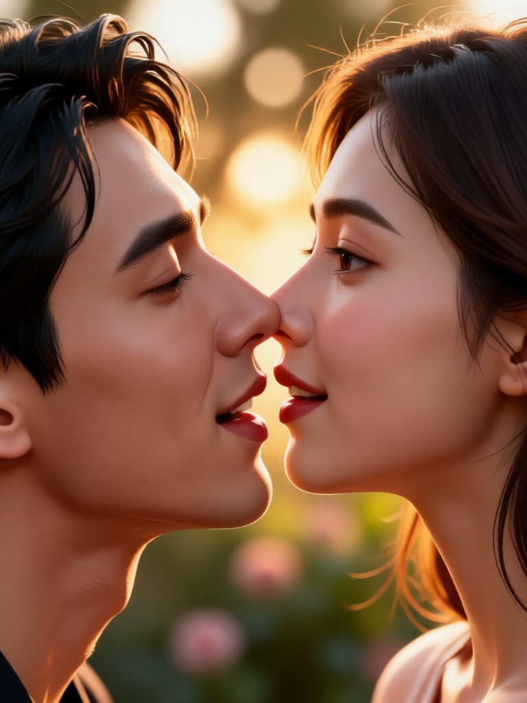 극적인 시대극 스타일 포옹