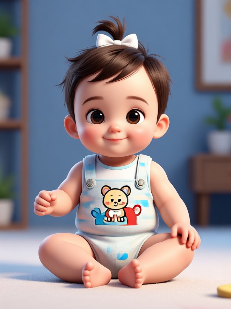 Photorealistic baby portrait