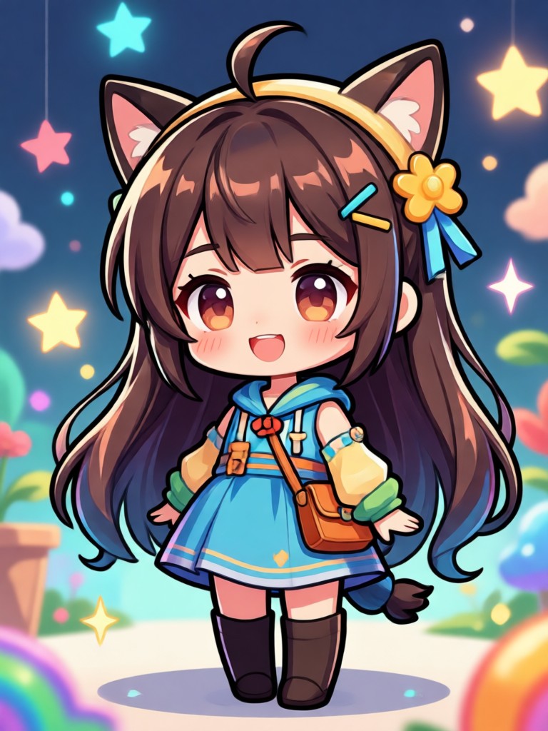 Avatar chibi básico simples e fofo