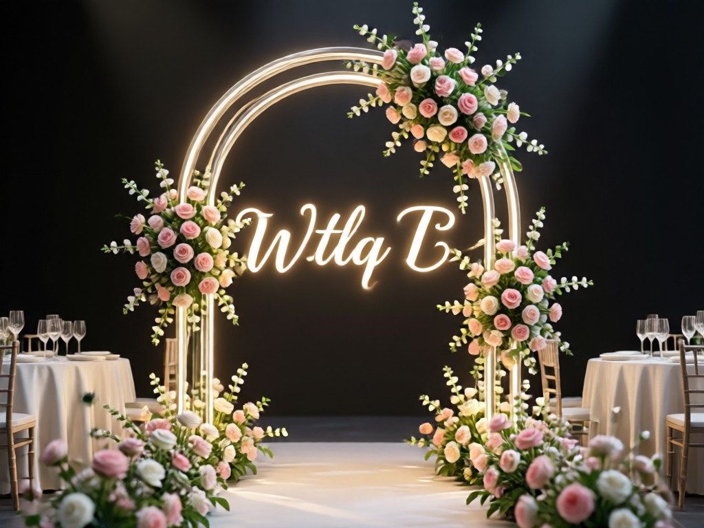 AI generated wedding table centerpiece design