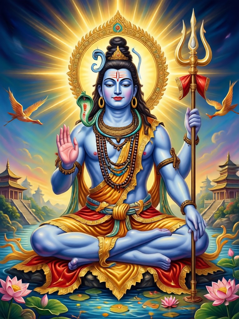 Ancient Fresco Shiva AI
