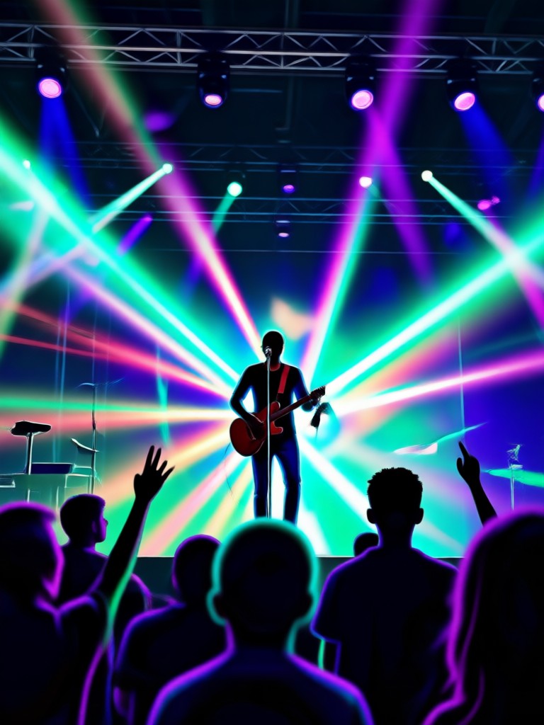 Pop star concert fantasy kiss video