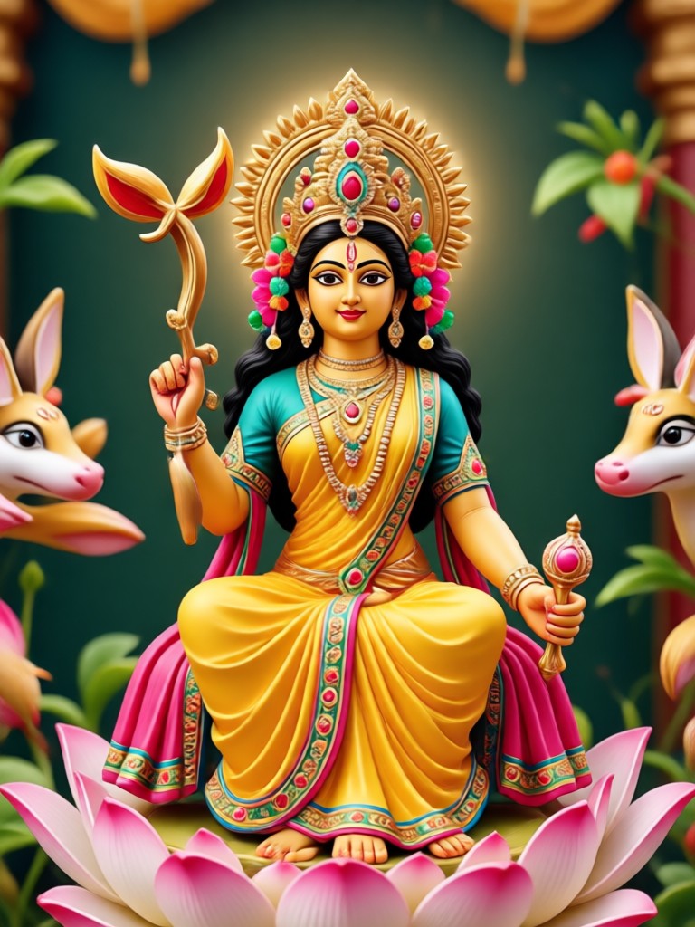 Mobile app showing Radha Rani AI generation