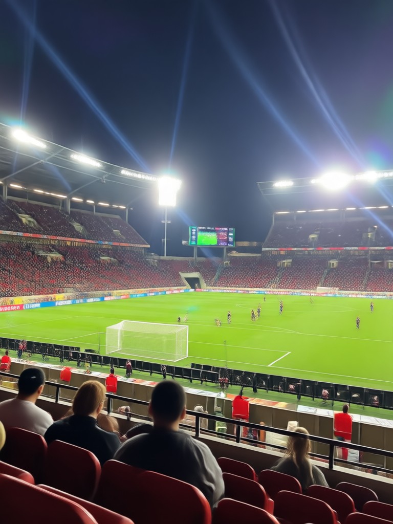 Sunset stadium lighting effect