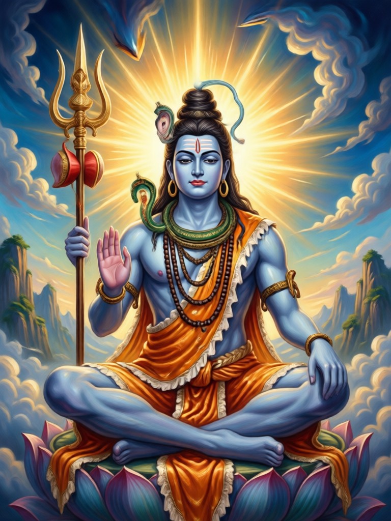 AI Generated Ardhanarishvara