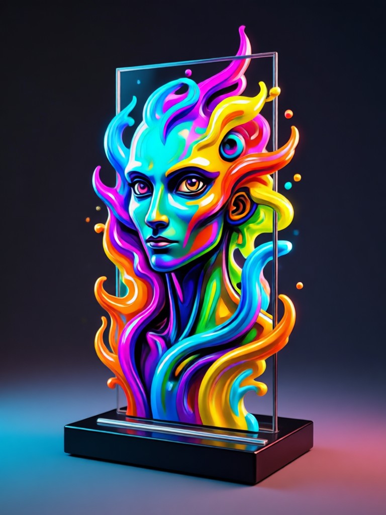 Retro vintage filter AI standee