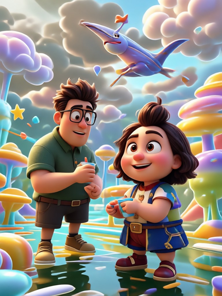 Dog as a Pixar animated pet
