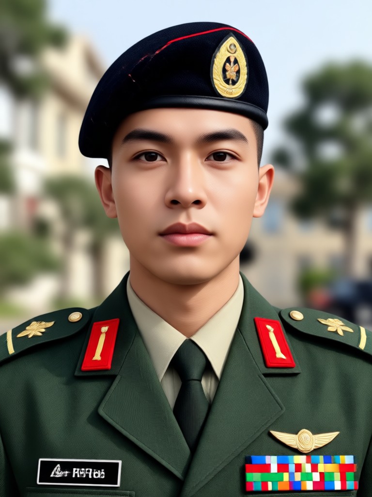 indian army officer ai photo