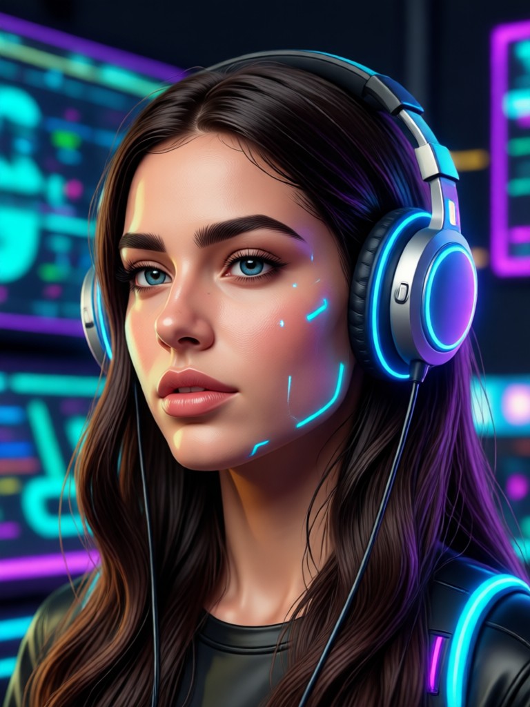 Mobile app showcasing AI Latina Generator