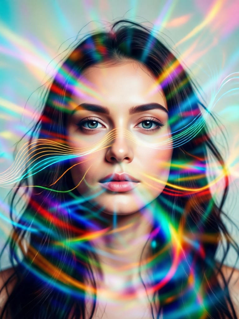 double exposure city skyline portrait art