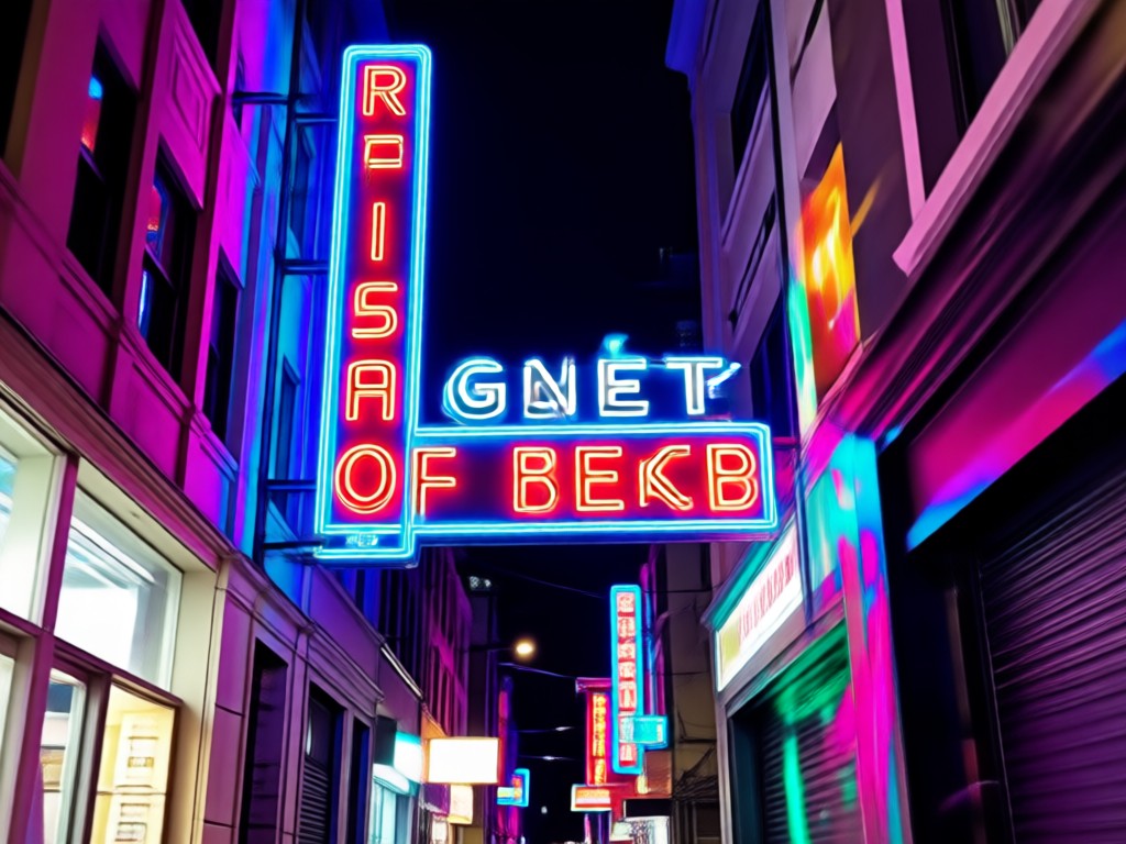 AI light trail effect on a cityscape