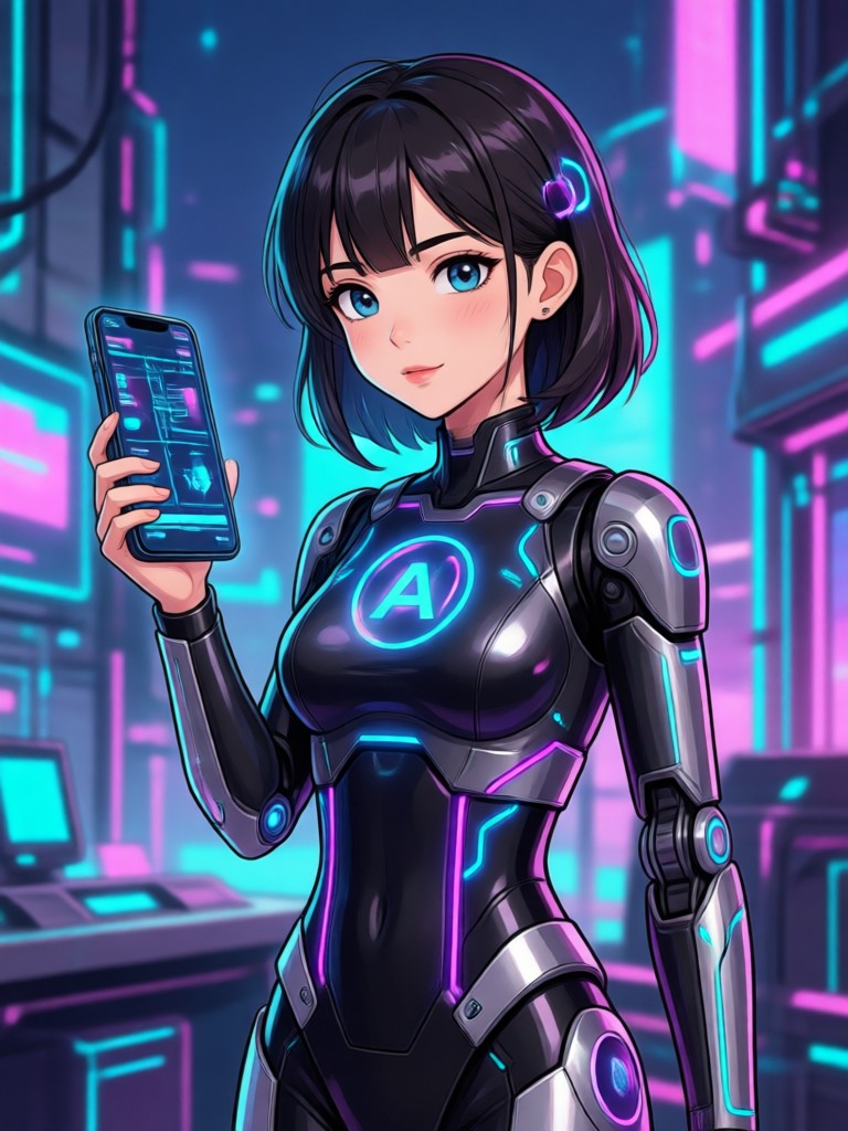 Realistic portrait of an AI companion