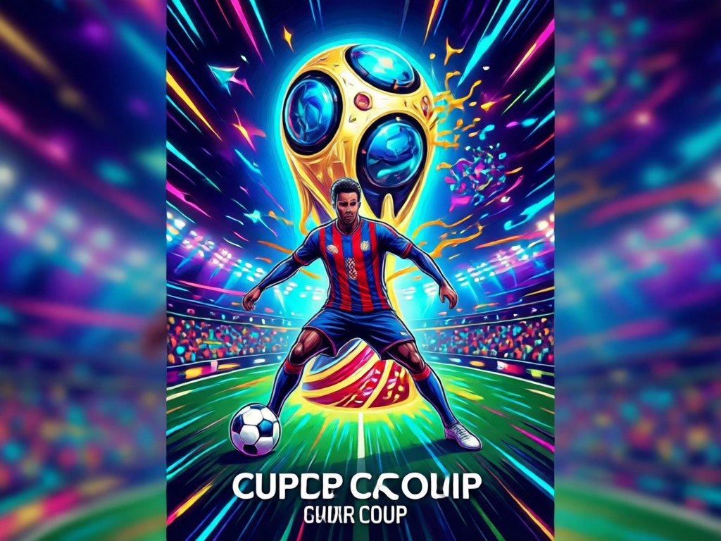 Custom AI poster featuring a soccer player celebration