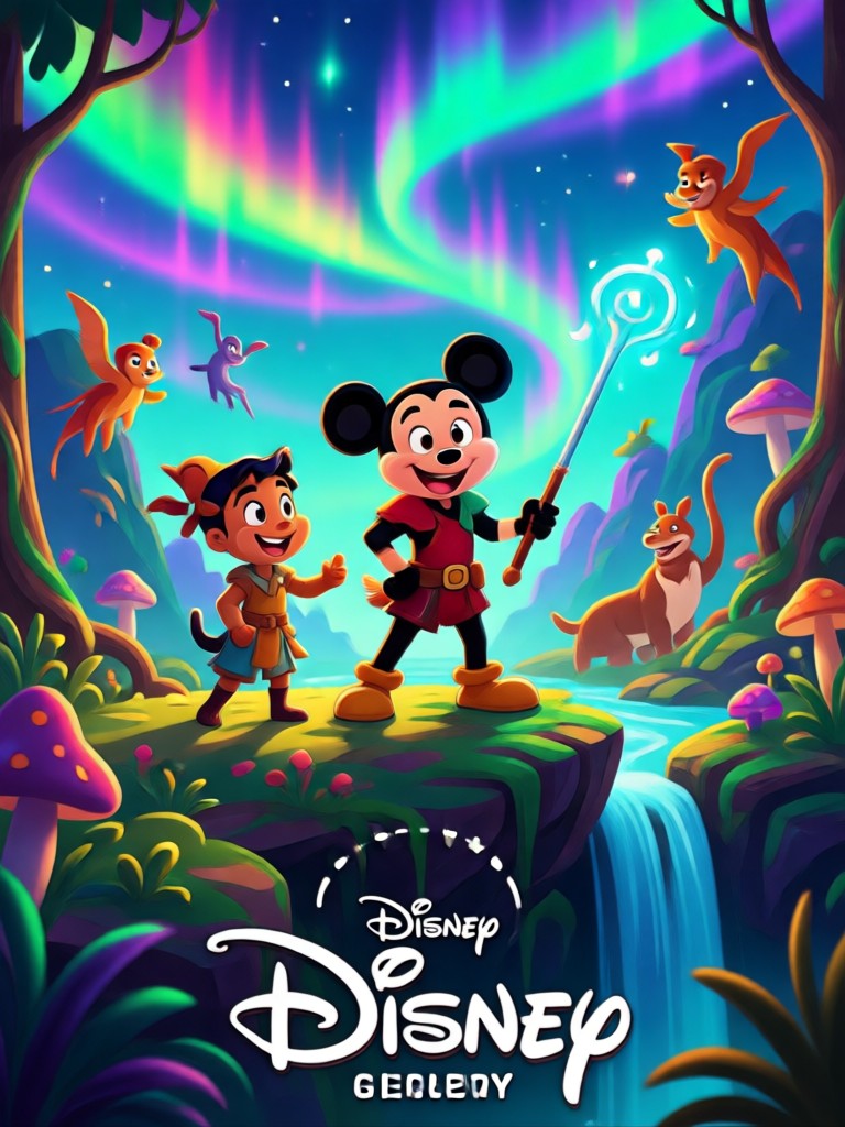 KI-generiertes Disney Pixar Filmplakat Beispiel