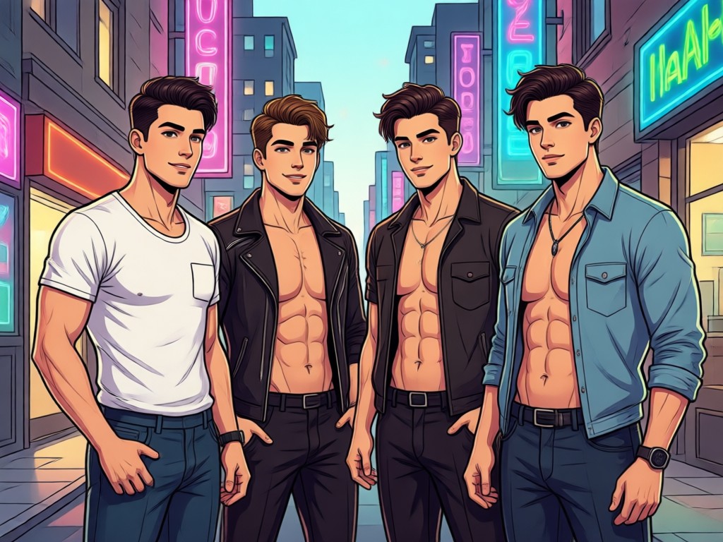 Text to image AI hot guys feature