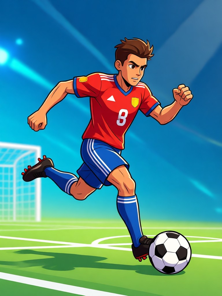 Anime style football character generator result