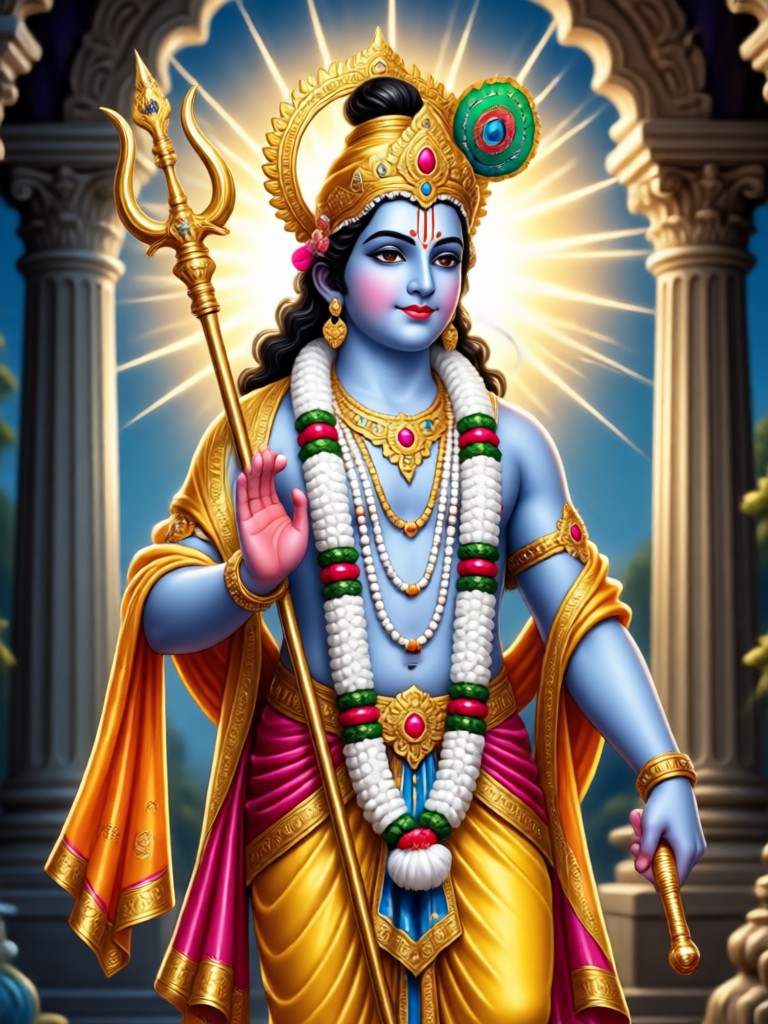 Baby Krishna Makhan Chor AI generated art