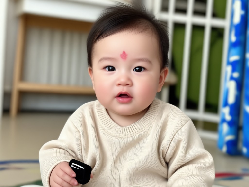 Baby in cartoon and realistic styles