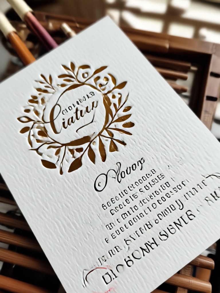 Vintage lace themed marriage invitation