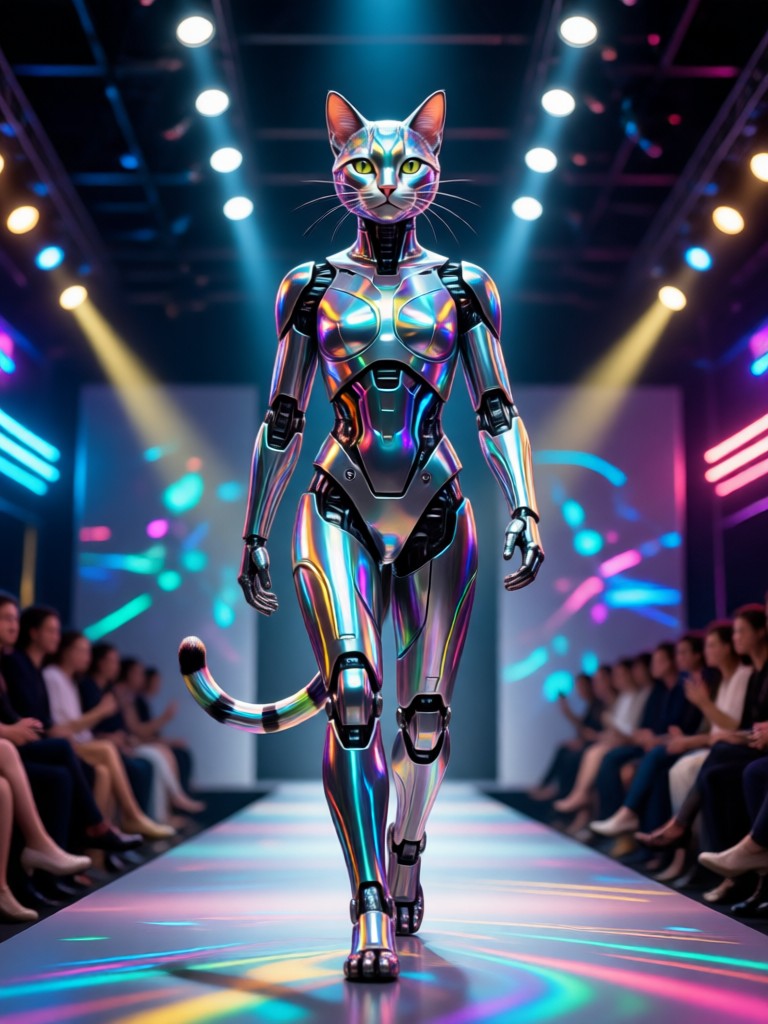 Desfile de moda estilo marca de lujo generado por IA