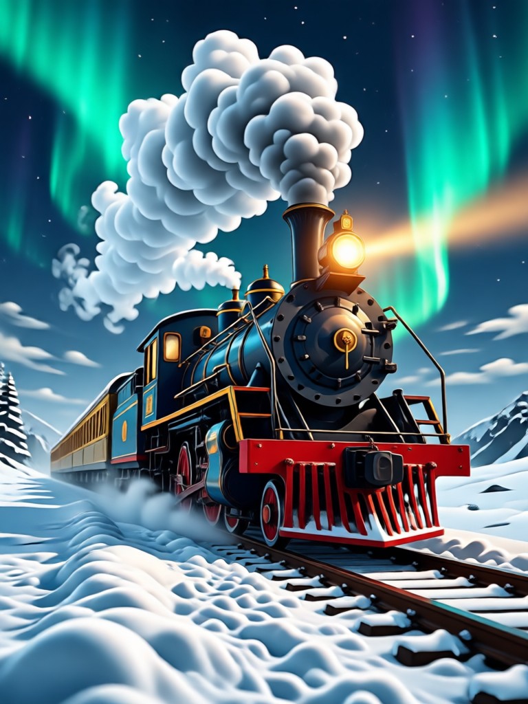 AI created scene of receiving the first gift of Christmas
