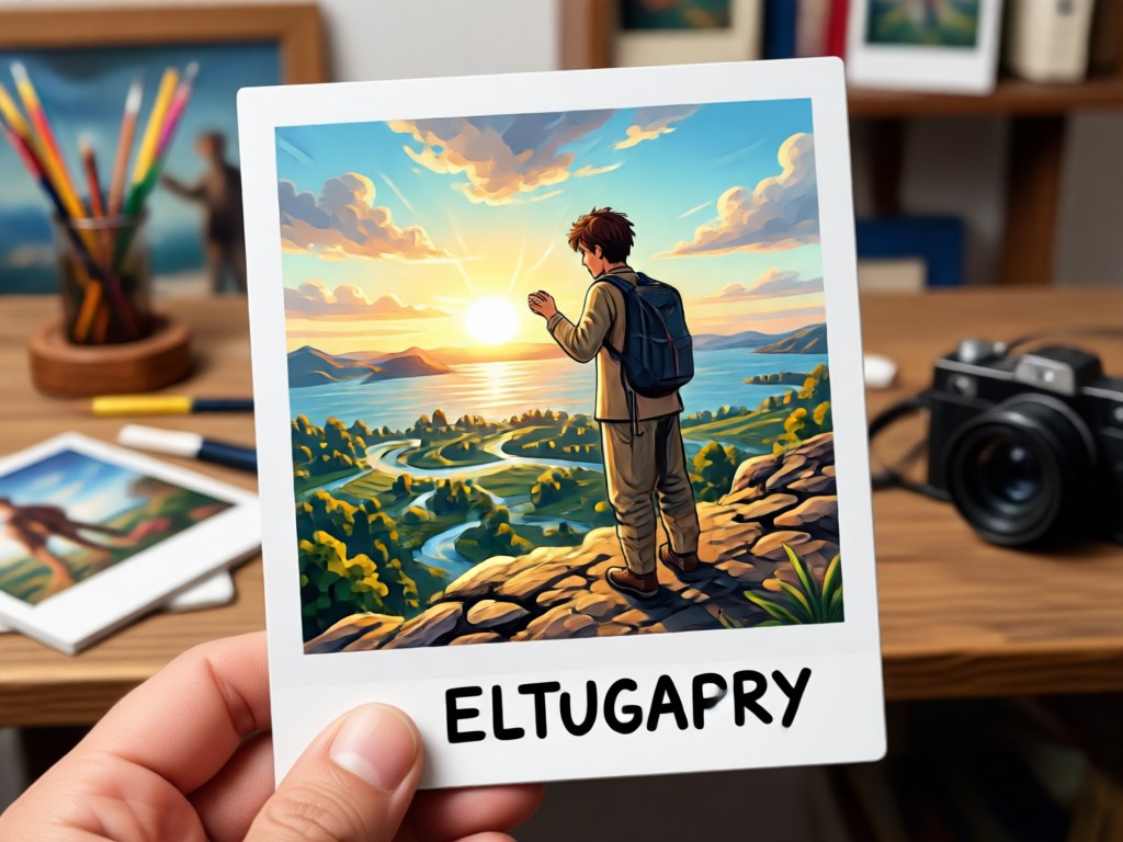 AI Polaroid pictures showing different border styles and thickness options