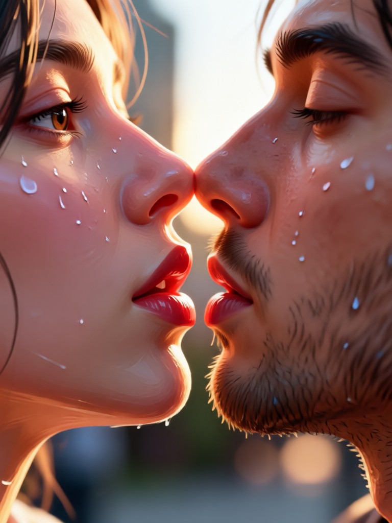 Military deployment farewell kiss AI