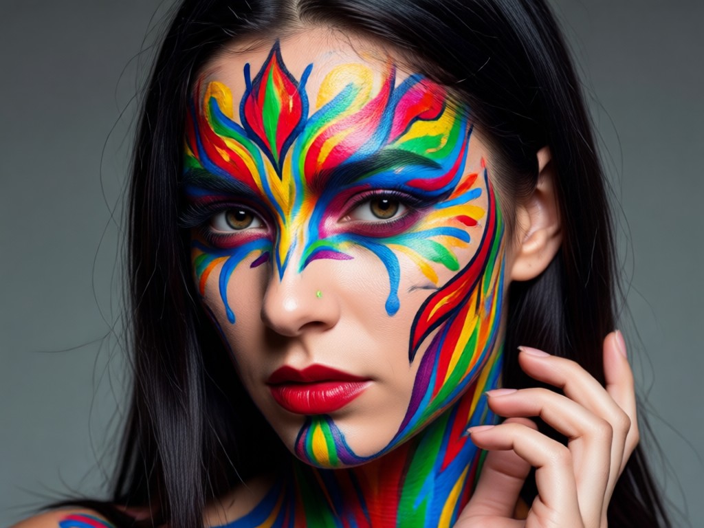Foto-zu-Body-Art Style-Transfer Beispiel