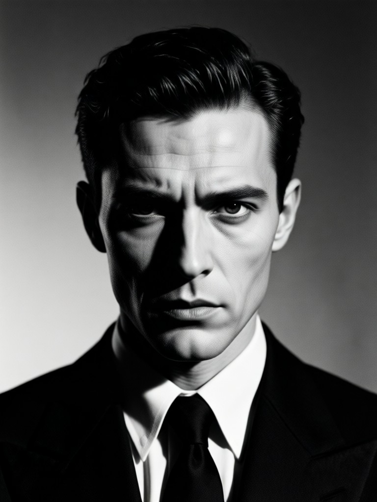Color graded noir portrait with teal and orange