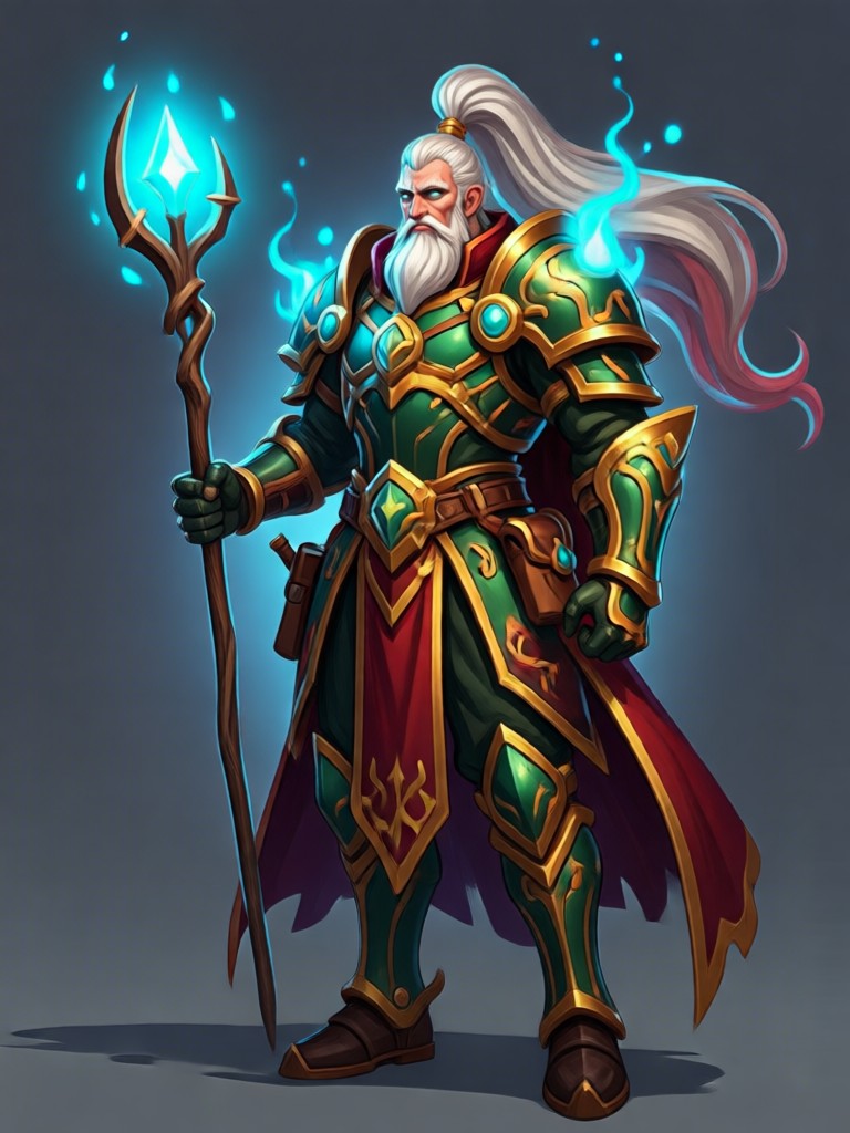 human fighter in rugged adventurer gear