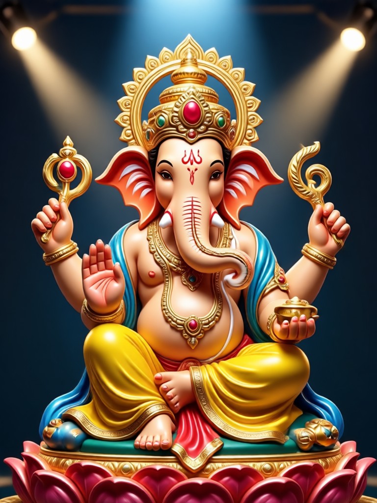 Ganesha AI animation for social media reel