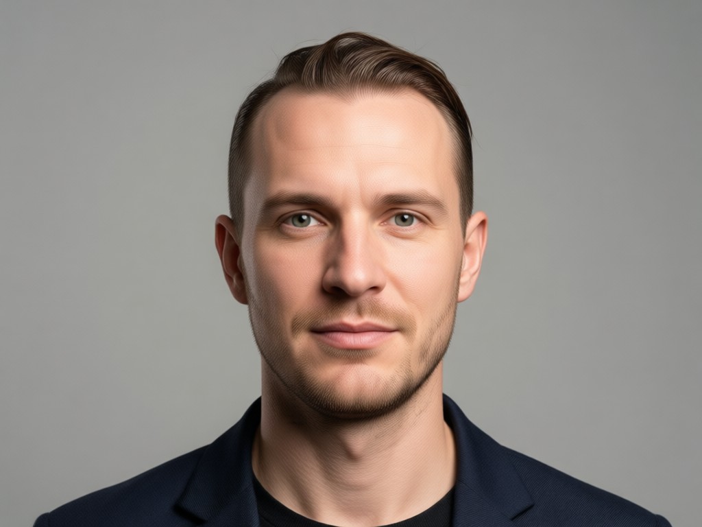AI removing facial hair from a portrait