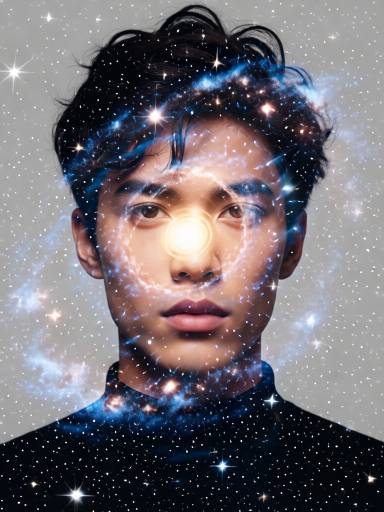 superposición de retrato planetario