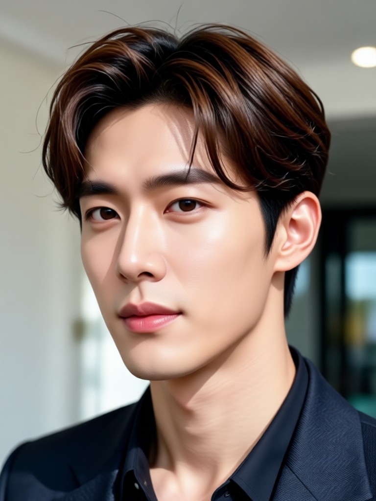 AI Korean male hairstyle visualization