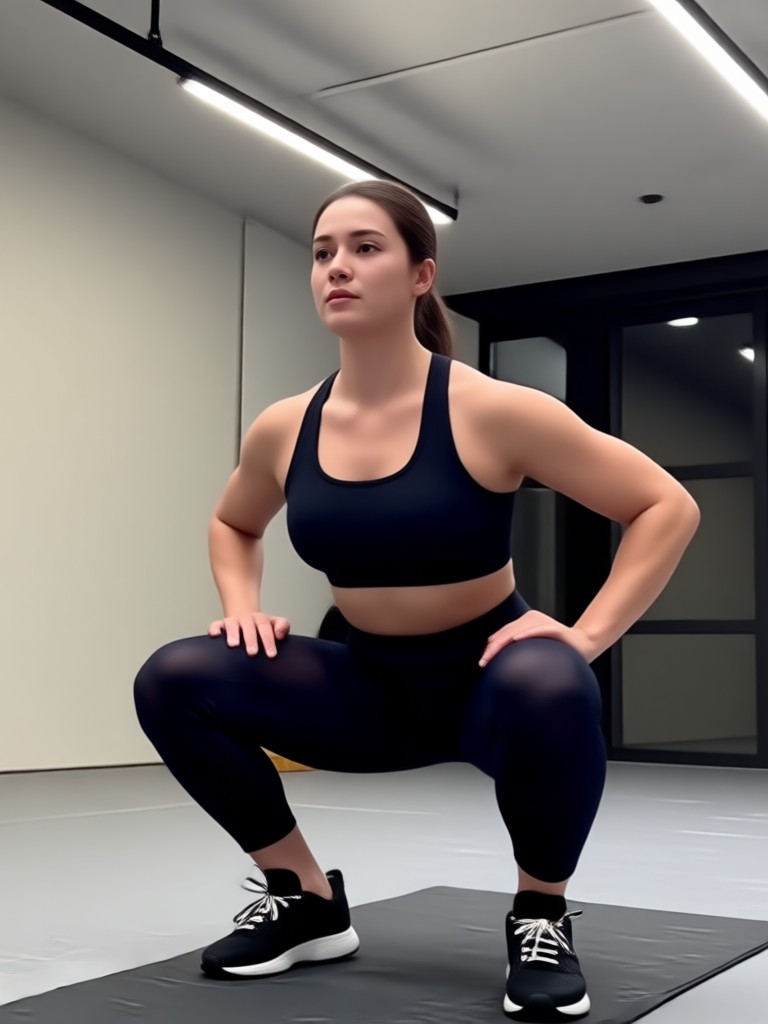 Ejemplo de antes y después del Generador de Videos de Sentadillas con IA