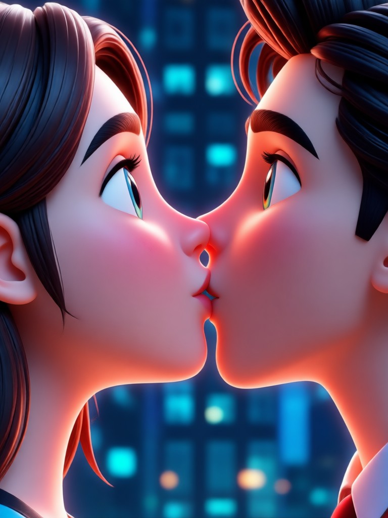 Wedding photo turned into kiss video