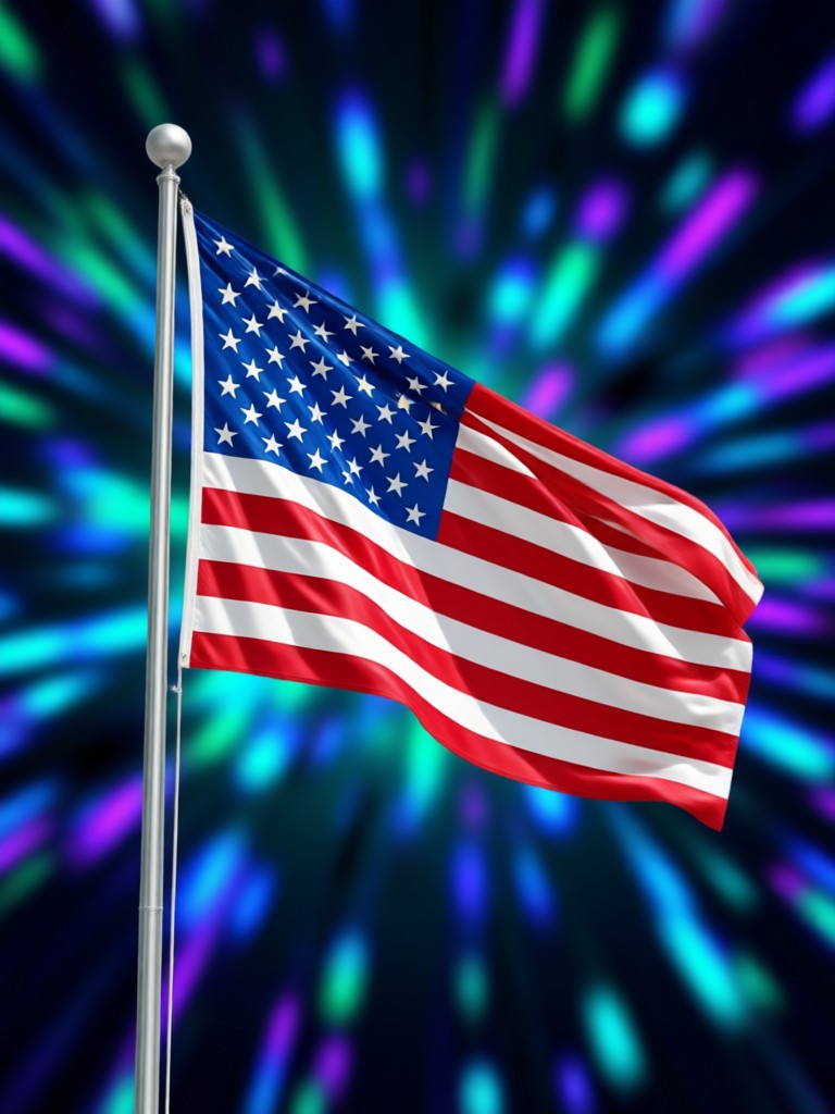 Modern geometric flag design
