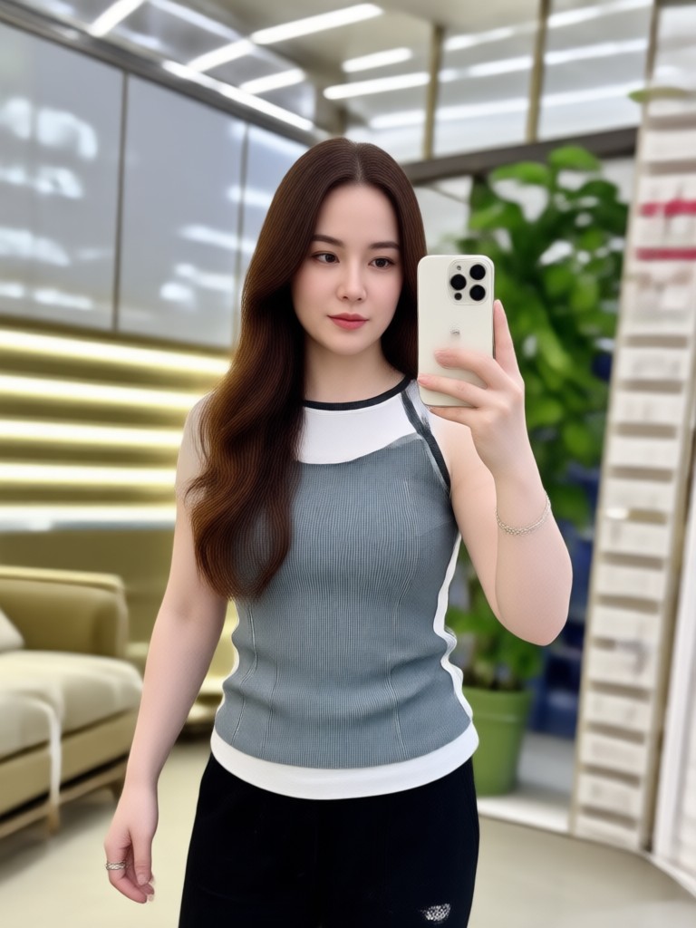 Virtual try on winter coat and sweater
