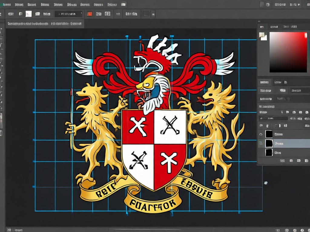 Coat of arms shield showing color divisions and quarters