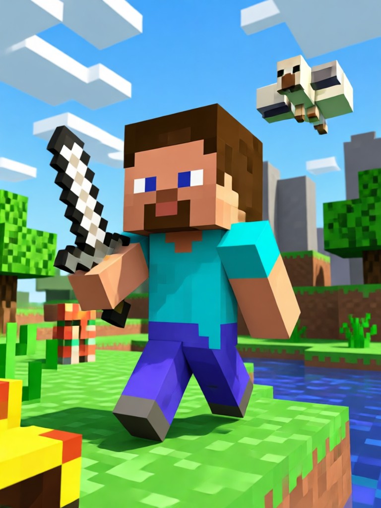 AI generated Minecraft fantasy castle